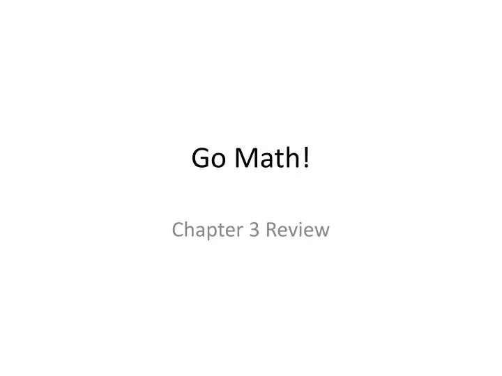 go math