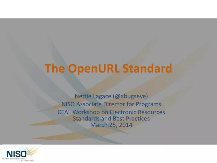 the openurl standard