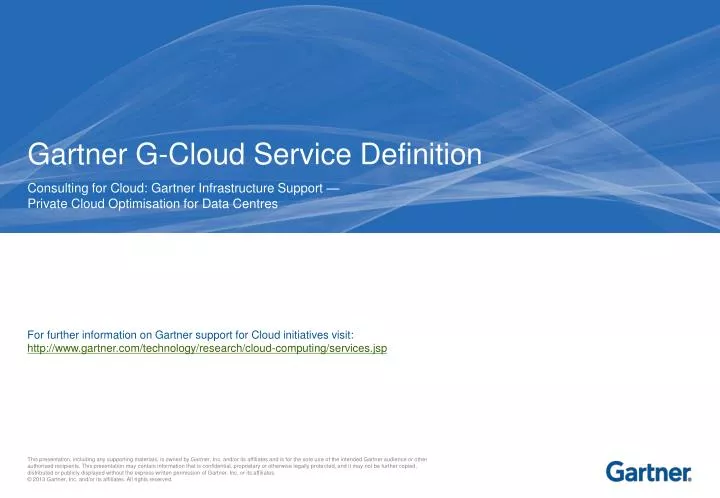 gartner g cloud service definition