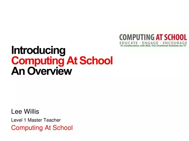 introducing computing at school an overview