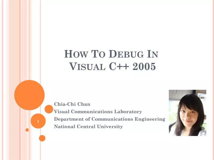 how to debug in visual c 2005