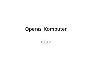 operasi komputer
