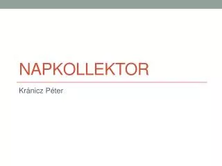 napkollektor