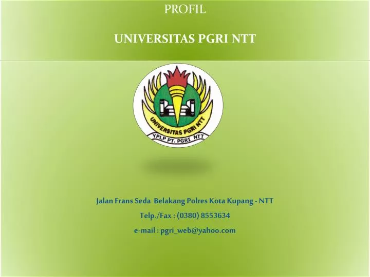 profil universitas pgri ntt