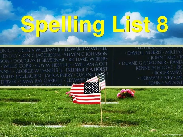 spelling list 8