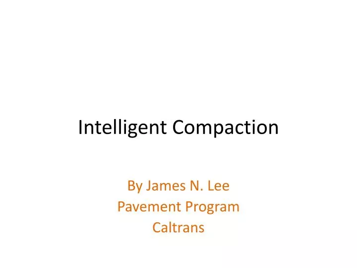 intelligent compaction