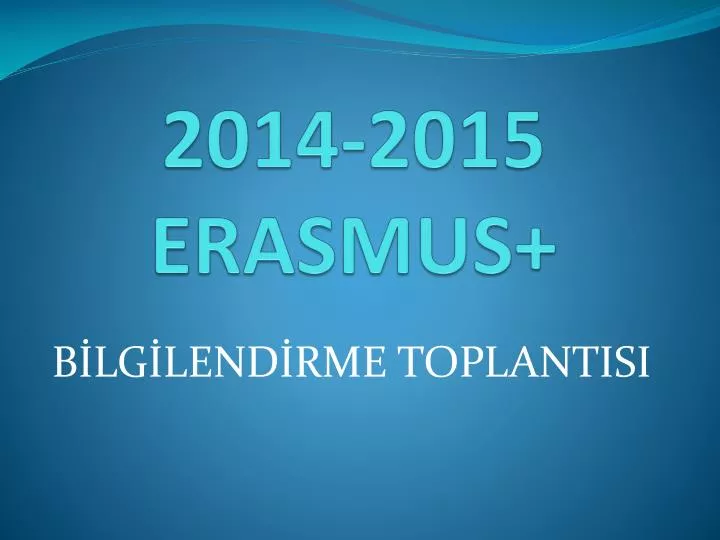 2014 2015 erasmus