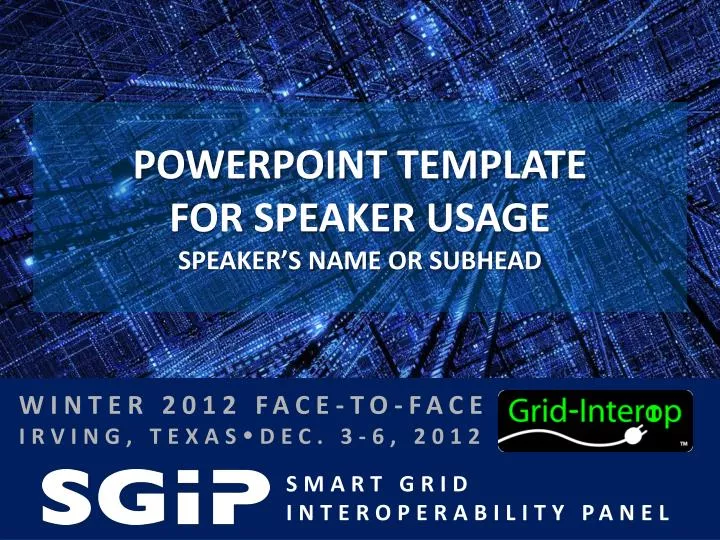 powerpoint template for speaker usage speaker s name or subhead