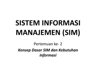 sistem informasi manajemen sim