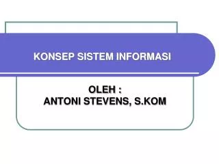 konsep sistem informasi