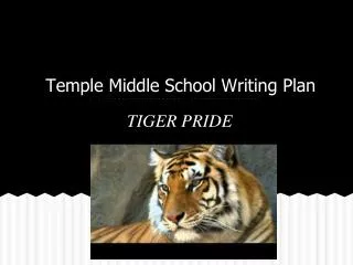 Temple Middle School Writing Plan