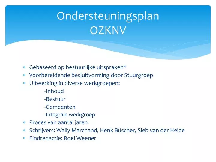 ondersteuningsplan ozknv