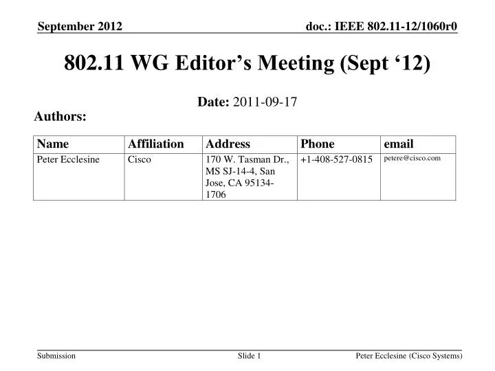802 11 wg editor s meeting sept 12