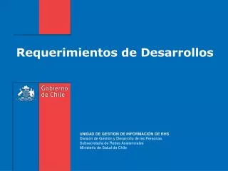 requerimientos de desarrollos
