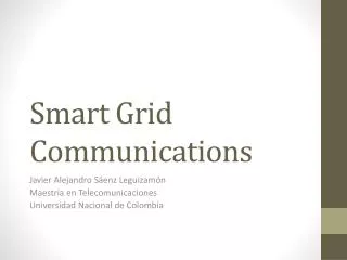 smart grid communications