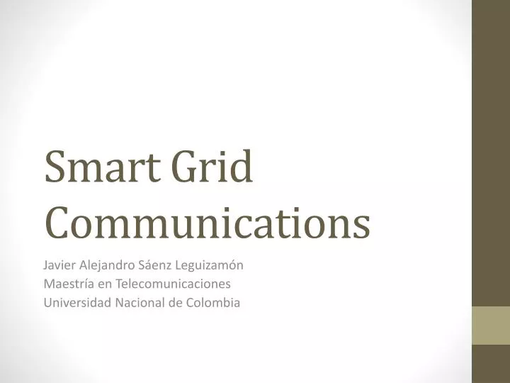 smart grid communications