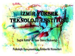 zm r y ksek teknoloj enst t s