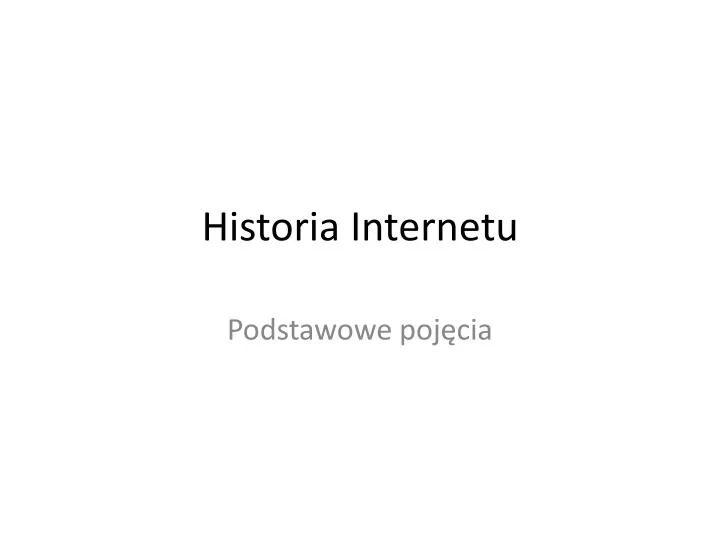 historia internetu