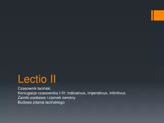 lectio ii