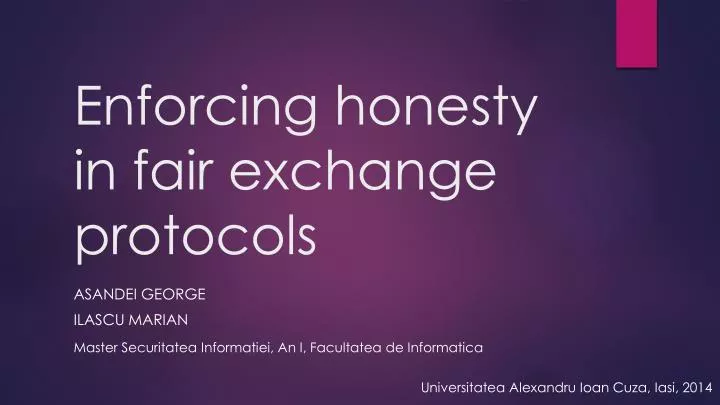 enforcing honesty in fair exchange protocols