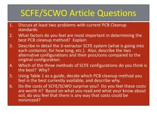 SCFE/SCWO Article Questions