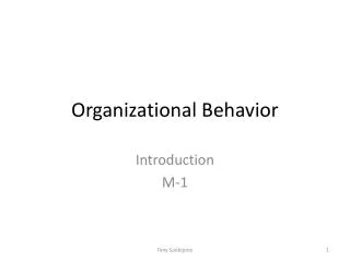 organizational behavior