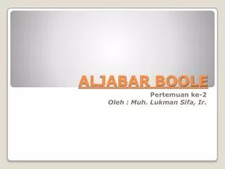 aljabar boole