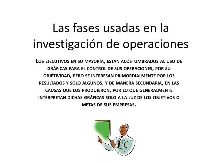 las fases usadas en la investigaci n de operaciones