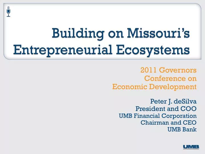building on missouri s entrepreneurial ecosystems