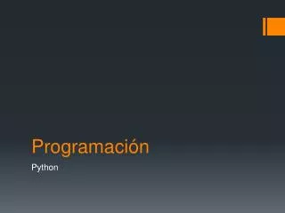 programaci n