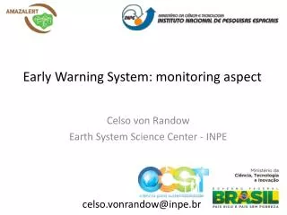 Early Warning System: monitoring aspect