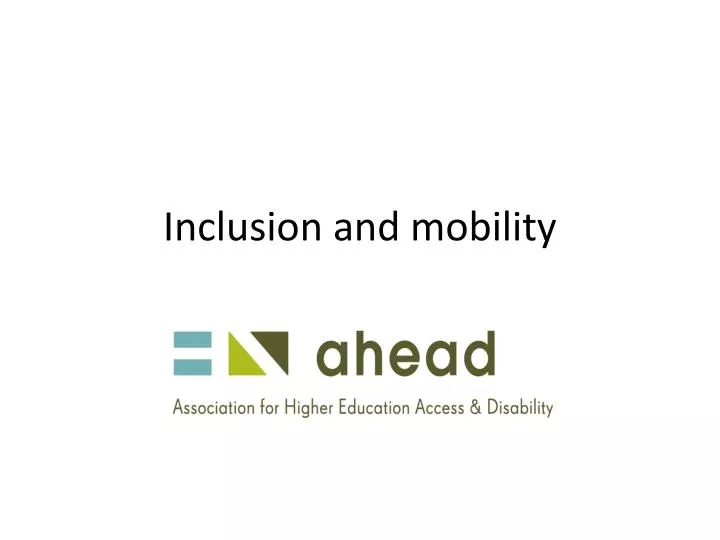 inclusion and mobility