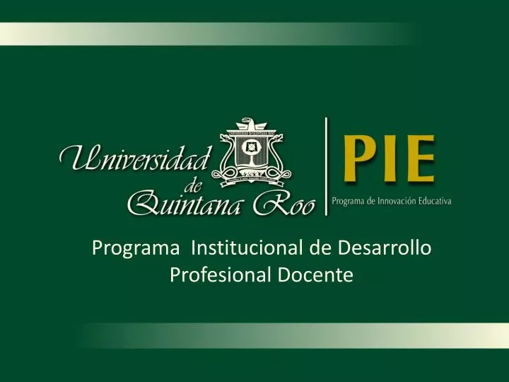 programa institucional de desarrollo profesional docente