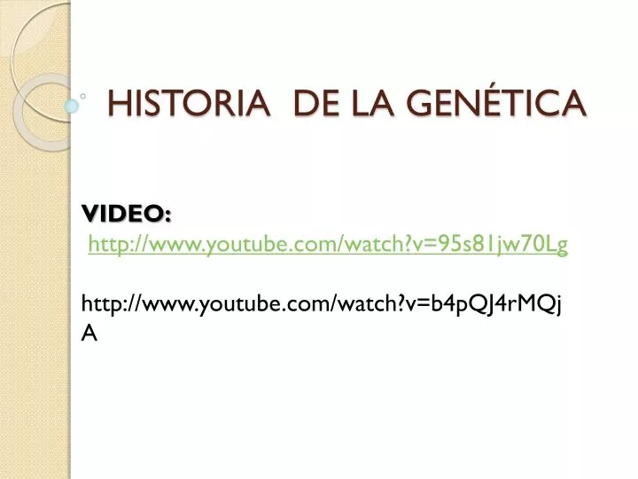 historia de la gen tica