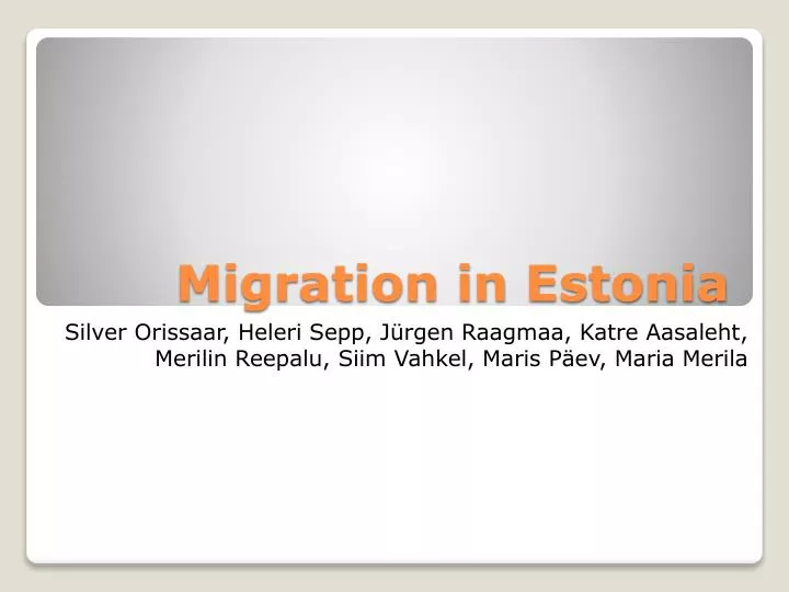 migration in estonia