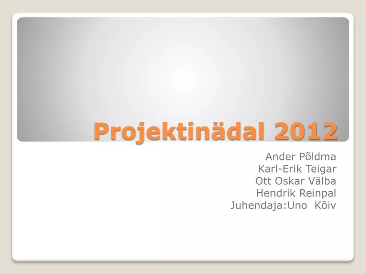 projektin dal 2012