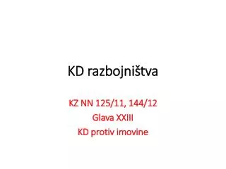 kd razbojni tva