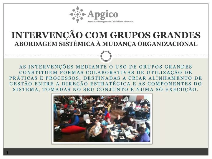 interven o com grupos grandes abordagem sist mica mudan a organizacional