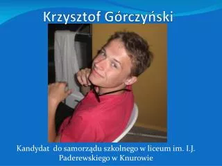 krzysztof g rczy ski