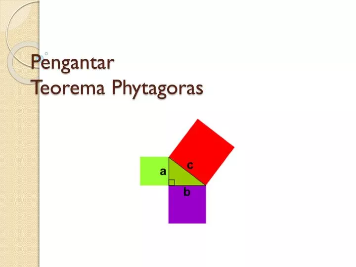 pengantar teorema phytagoras