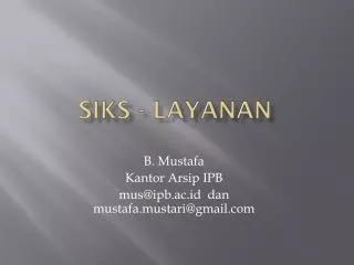 siks layanan