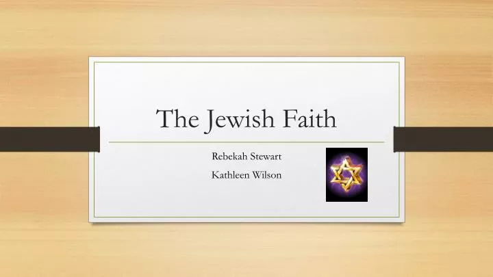 the jewish faith