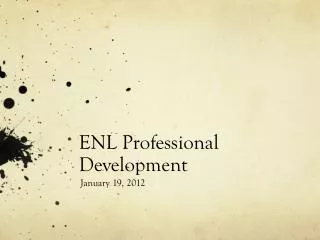 ENL Professional Development