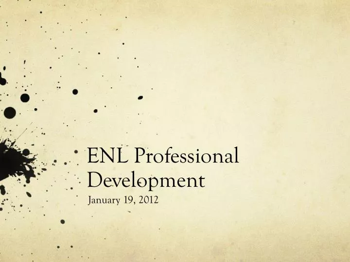 enl professional development