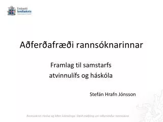 a fer afr i ranns knarinnar