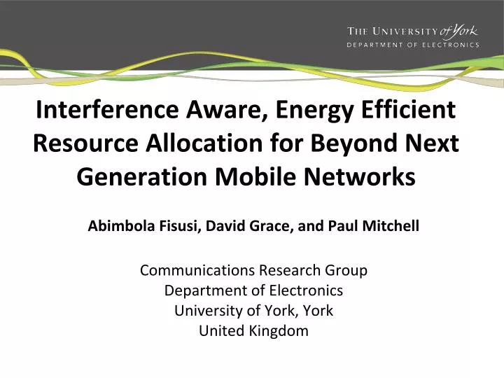 interference aware energy efficient resource allocation for beyond next generation mobile networks
