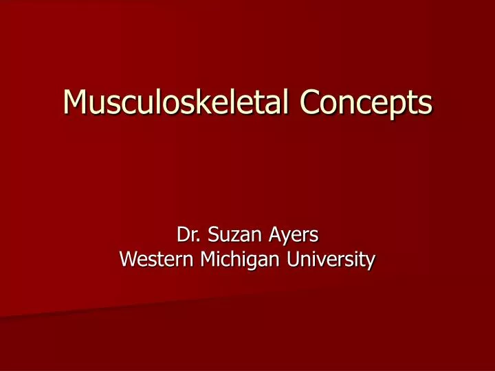 musculoskeletal concepts