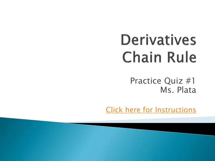 derivatives chain rule
