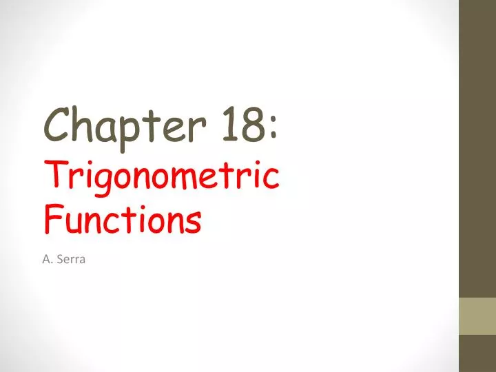 chapter 18 trigonometric functions