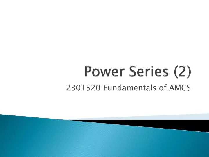 power series 2